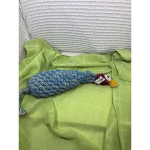 Durable Dog Vibrant Life Parrot Rope Toy Large Blue White